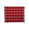 Hello Honey® Red, White & Black Plaid Brushed Flannel Throw with Fringe